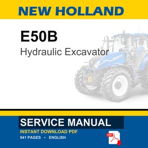 New Holland E50B Hydraulic Excavator Service Repair Workshop Manual | Instant PDF Download image 1