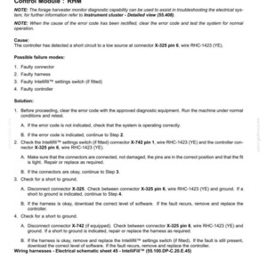 May include: A technical document detailing fault codes for electrical systems, specifically addressing voltage issues. It provides troubleshooting steps, including checking connectors and wiring, with clear instructions and diagrams.