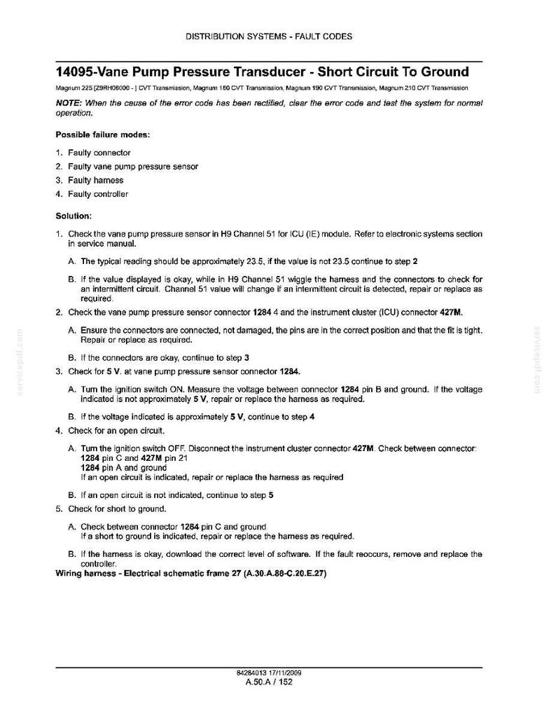 Case Magnum 180, 190, 210, 225 Series Tractor Service Repair Workshop Manual | Instant PDF Download image 6