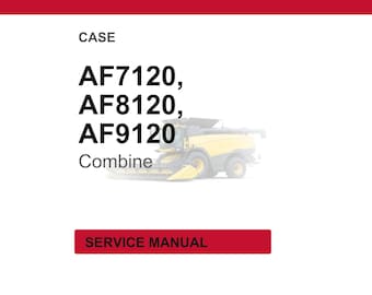 Case Af7120, AF8120, AF9120 Combines Service Repair Workshop Manual | Instant PDF Download