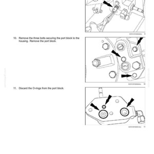 K&ouml;nnte beinhalten: Diagramm eines Vorderachssystems, das das vordere Kegelradgetriebe und das Differential detailliert. Enth&auml;lt Nahaufnahmen mit Pfeilen, die auf spezifische Komponenten wie Schrauben, O-Ringe und Anschlussbl&ouml;cke zeigen. Textanweisungen sind ebenfalls enthalten.
