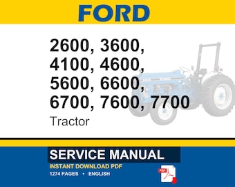 Ford 2600, 3600, 4100, 4600, 5600, 6600, 6700, 7600, 7700 Tractor Service Repair Workshop Manual | Instant PDF Download