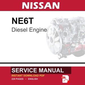 Nissan NE6T Diesel Engine Service Repair Workshop Manual | Instant PDF Download image 1