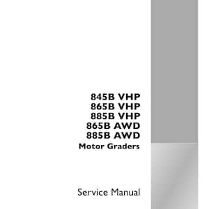 May include: A white service manual for Case Construction motor graders. The manual includes model numbers 845B VHP, 865B VHP, 885B VHP, 865B AWD, and 885B AWD. The manual's part number is 48050419D, 4th Edition, English 10/2017.