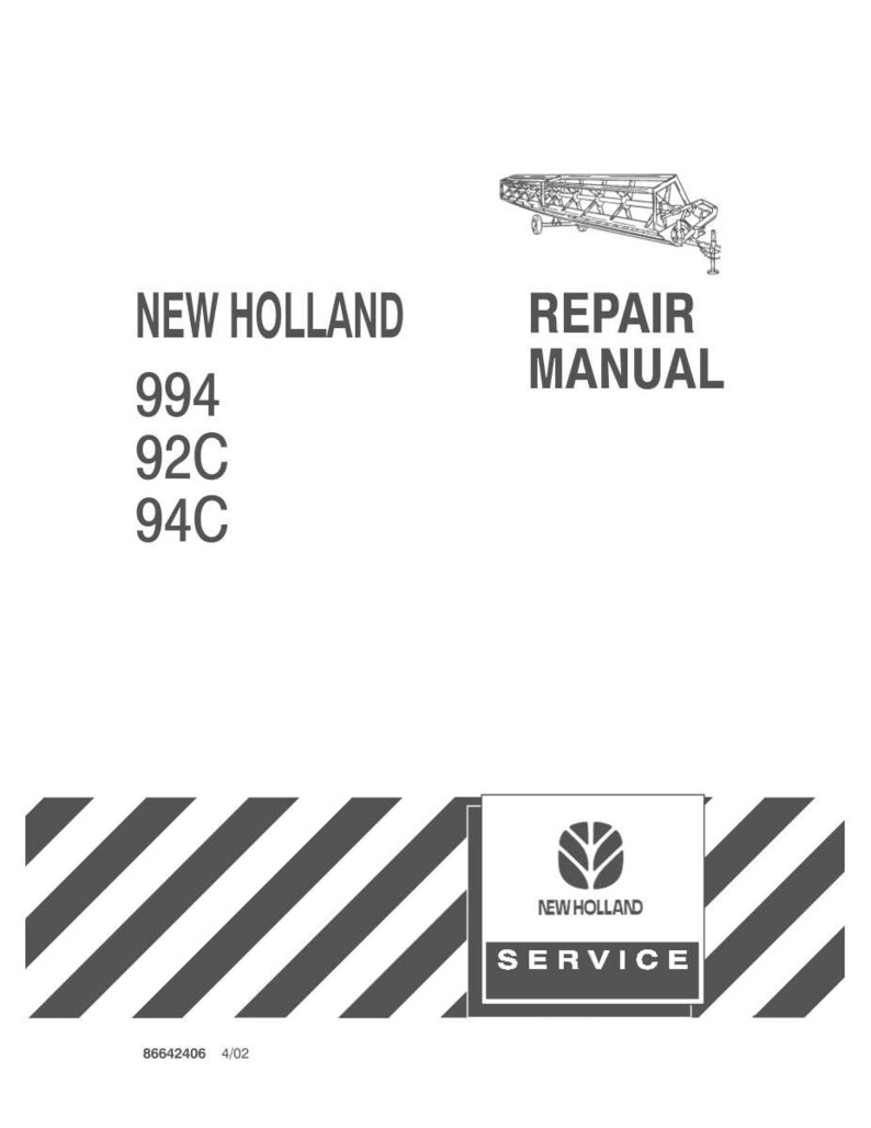 New Holland 994, 92C, 94C Grain Belt Header Service Repair Workshop Manual | Instant PDF Download image 3