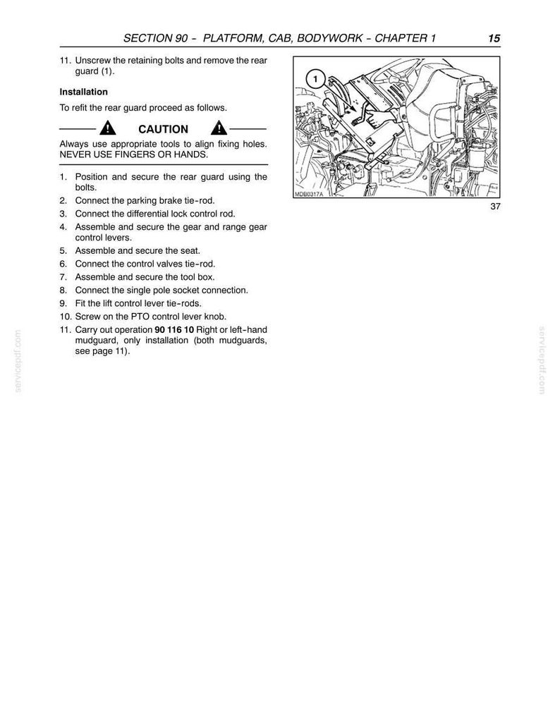 New Holland T4020, T4030, T4040, T4050 Standard Tractor Service Repair Workshop Manual | Instant Pdf Download image 11