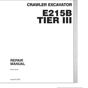 New Holland E215B Tier III Crawler Excavator Service Repair Workshop Manual | Instant PDF Download image 3