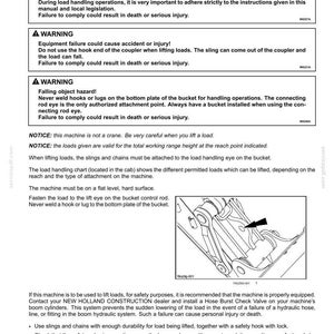 New Holland E305C EVO Crawler Excavator Operator Owners Operation Manual | Instant PDF Download image 7