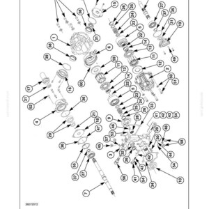 May include: Diagram of transmission components, labeled with numbers. Includes various gears, housings, and related parts. The image is a technical illustration, likely for repair or maintenance purposes.