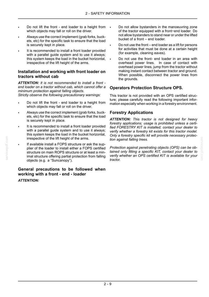 Manual de operación y mantenimiento del tractor New Holland T5.95, T5.105, T5.115 / Descarga instantánea en PDF imagen 4