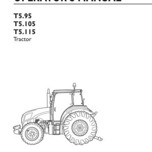 Manual de operación y mantenimiento del tractor New Holland T5.95, T5.105, T5.115 / Descarga instantánea en PDF imagen 3
