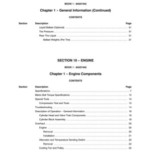 Pode incluir: Documento a preto e branco com o t&iacute;tulo "SECTION 00 - GENERAL INFORMATION" e "Chapter 1 - General Information (Continued)". Cont&eacute;m um &iacute;ndice com sec&ccedil;&otilde;es e n&uacute;meros de p&aacute;gina. &Eacute; um manual.