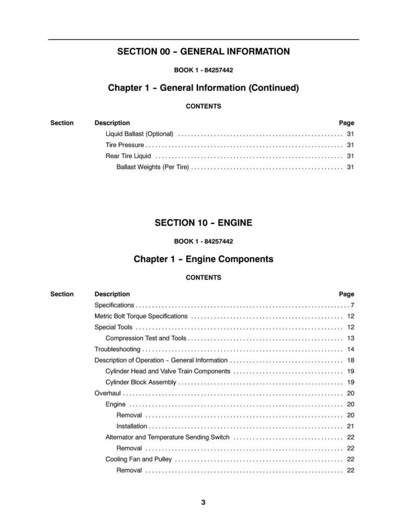 Pode incluir: Documento a preto e branco com o t&iacute;tulo "SECTION 00 - GENERAL INFORMATION" e "Chapter 1 - General Information (Continued)". Cont&eacute;m um &iacute;ndice com sec&ccedil;&otilde;es e n&uacute;meros de p&aacute;gina. &Eacute; um manual.