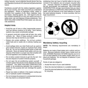 Puede incluir: Una p&aacute;gina de documento t&eacute;cnico titulada 2-SAFETY INFORMATION con secciones sobre ecolog&iacute;a, medio ambiente y reciclaje de bater&iacute;as. Incluye un s&iacute;mbolo de reciclaje en blanco y negro y un icono de prohibici&oacute;n de desecho.