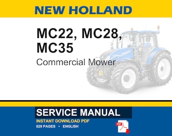 Instrukcja serwisowa i naprawcza kosiarek komercyjnych New Holland Mc22, MC28, MC35 | Pobierz plik PDF natychmiast