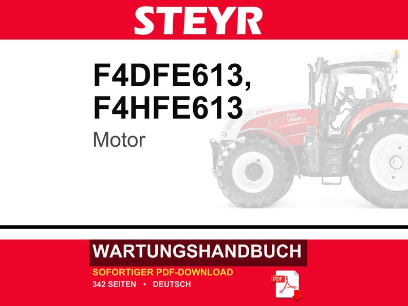 Steyr F4DFE613、F4HFE613 Wartungshandbuch 修理工場 | PDFダウンロード 画像 1