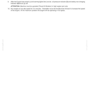 Puede incluir: Una p&aacute;gina de un manual de instrucciones con el t&iacute;tulo "4 - INSTRUCCIONES DE FUNCIONAMIENTO". El texto describe c&oacute;mo arrancar un motor, incluyendo advertencias sobre la llave de encendido y el funcionamiento del motor.
