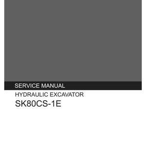 Kobelco SK80CS-1E Hydraulic Excavator Service Repair Workshop Manual | Instant PDF Download image 3