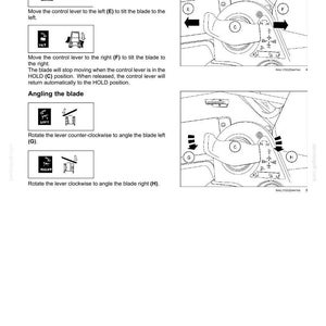 Peut inclure: Sch&eacute;ma des commandes et instruments d'une machine, avec des instructions pour incliner et orienter la lame. Comprend des fl&egrave;ches et du texte, avec l'en-t&ecirc;te "3 - CONTROLES ET INSTRUMENTS".