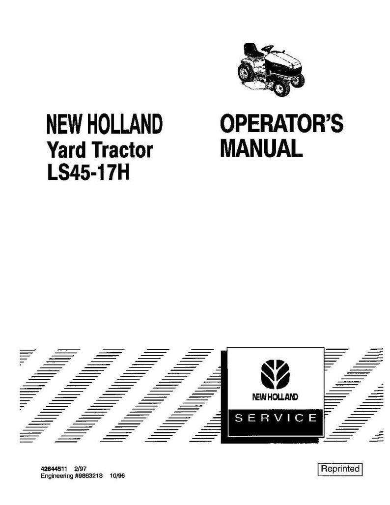 New Holland LS45-17H Yard Tractor Operator Owners Operation Manual | Instant PDF Download image 3