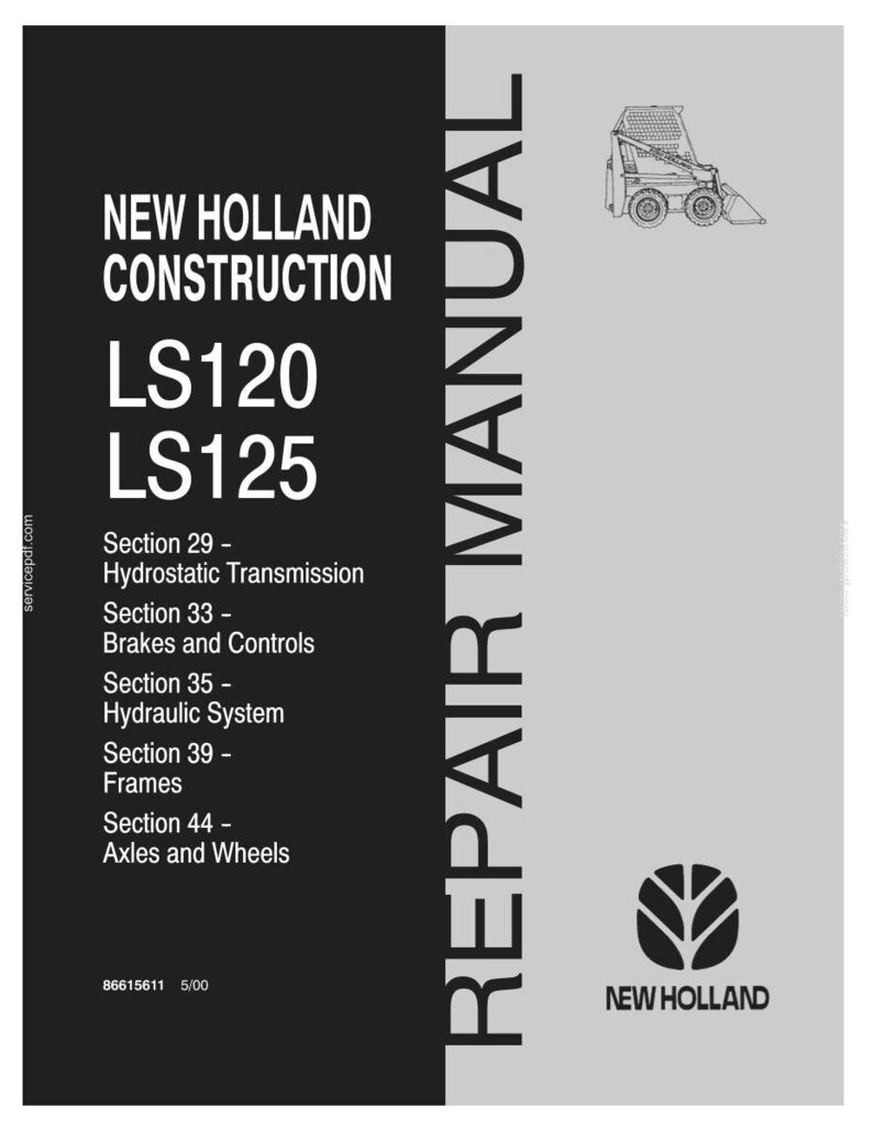 New Holland LS120, LS125 Skid Steer Loader Service Repair Workshop Manual | Instant PDF Download image 6