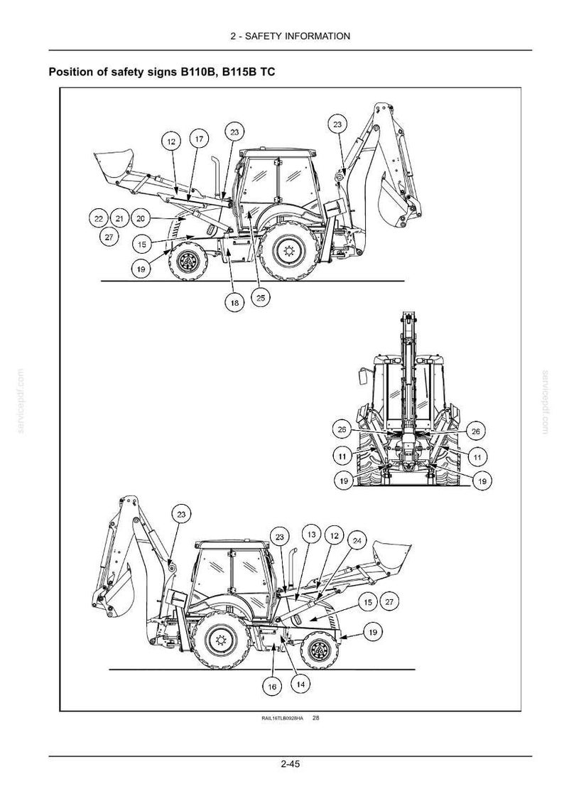 New Holland B90b, B100b, B110b, B115b LR TC Tier 3 Tractor Operator Owners Operation Manual | Instant PDF Download image 4