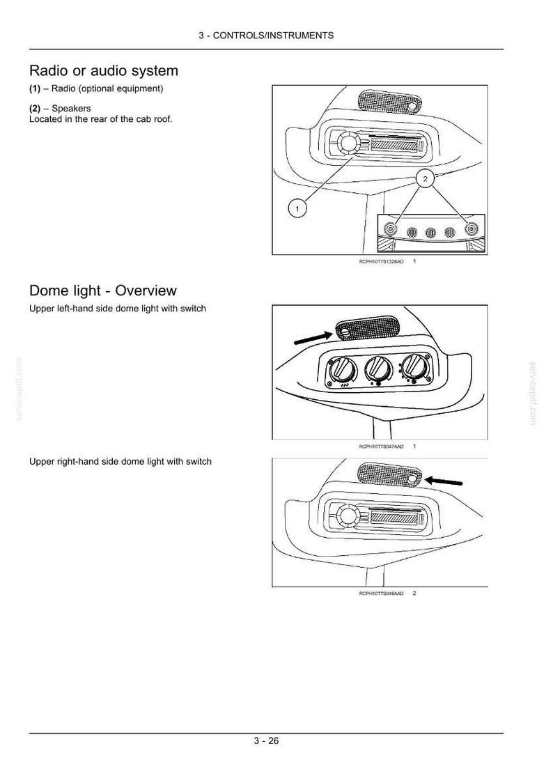 New Holland Ts6020, TS6030, TS6030HC traktorförarmanual | Omedelbar PDF-nedladdning bild 6