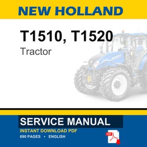 New Holland T1510, T1520 Tractor Service Repair Workshop Manual Pdf | Instant Pdf Download image 1