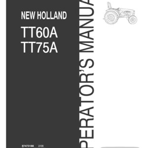New Holland TT60A, TT75A Tractor Operator Owners Operation Manual | Instant PDF Download image 3