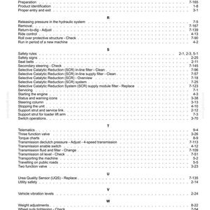 May include: A detailed page from a manual, featuring a table of contents with various automotive system topics. The text is black on a white background, with section titles and page numbers.