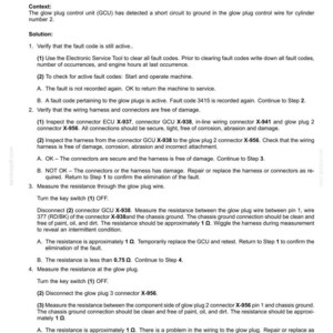 Puede incluir: Documento con pasos para solucionar un cortocircuito en un calentador, titulado "3415 - Cortocircuito buj&iacute;a de incandescencia - cil 2". Incluye instrucciones para verificar conexiones y medir la resistencia. Con fecha del 27/09/2017.