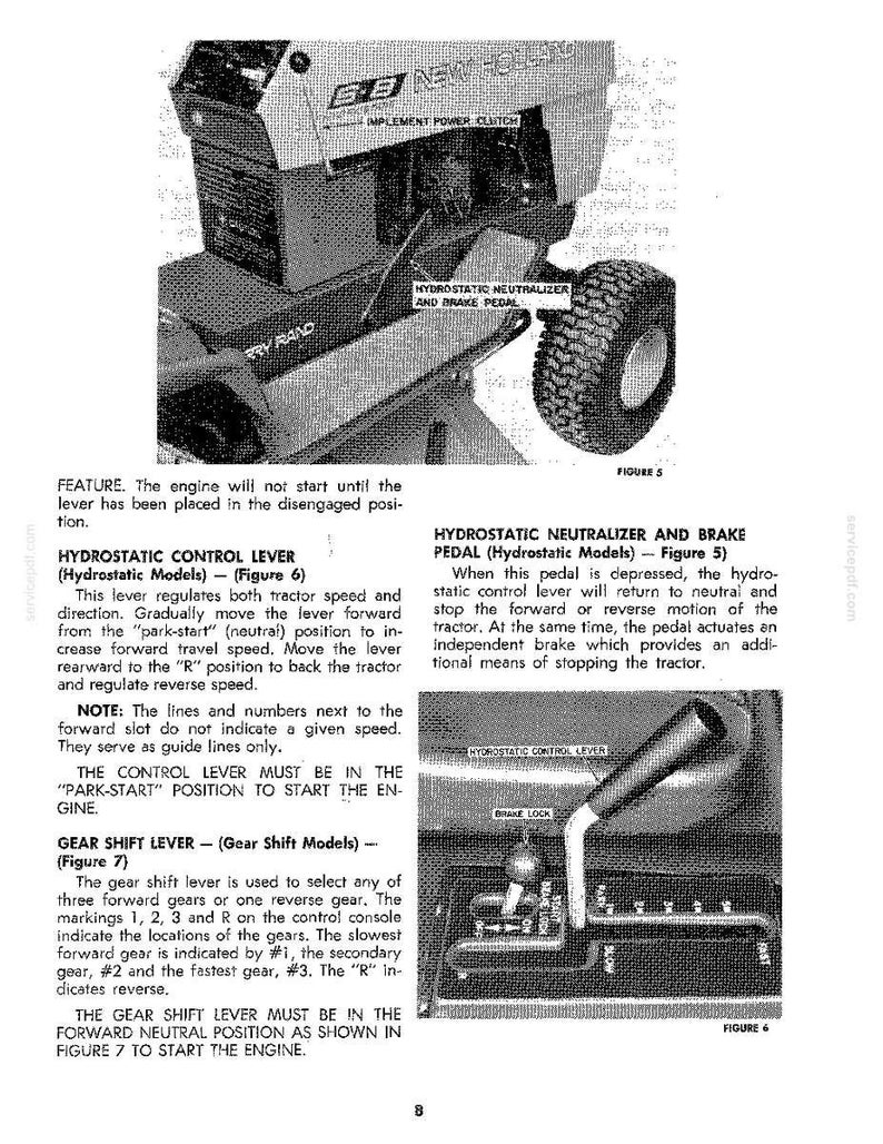 New Holland S-8 Garden Tractor Operator Owners Operation Manual | Instant PDF Download image 4
