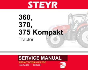 Steyr 360, 370, 375 Kompakt Tractor Service Repair Workshop Manual | Instant PDF Download