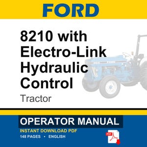 Ford 8210 with Electro-Link Hydraulic Control Tractor Operator Owners Operation Manual | Instant PDF Download image 1