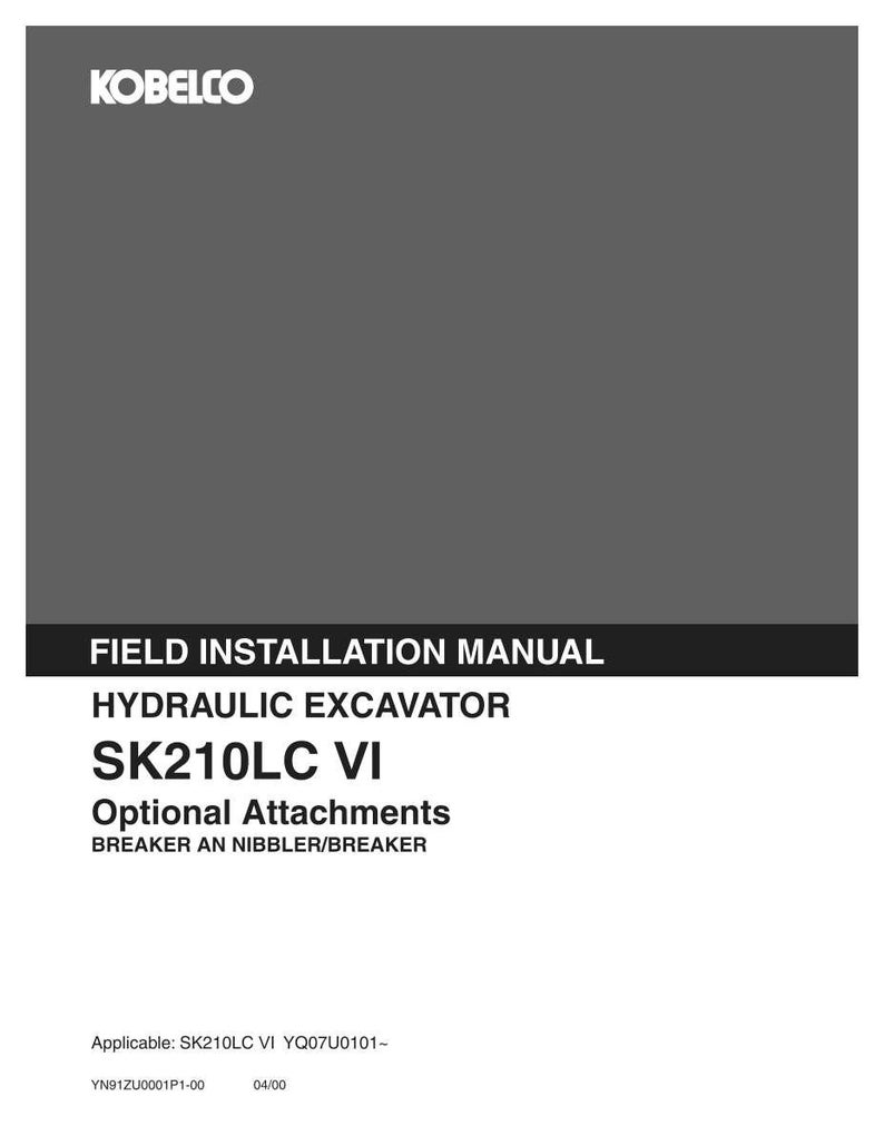 Kobelco SK210LC VI Hydraulic Excavator Operator Owners Operation Manual | Instant PDF Download image 2