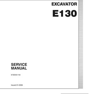 Manual de taller y servicio de la excavadora New Holland E130 en formato PDF / Descarga instantánea en PDF imagen 3