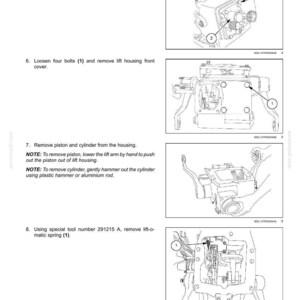 K&ouml;nnte beinhalten: Diagramm des Hauptliftsystems eines Hydrauliksystems, mit nummerierten Komponenten und Demontageanweisungen. Enth&auml;lt Nahaufnahmen von Teilen, mit Messungen in cm.