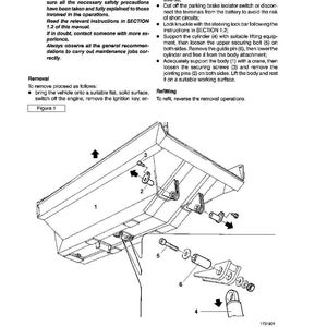 May include: An illustrated diagram from a manual detailing the removal and refitting of a vehicle's cab and chassis components. The image includes numbered parts and arrows, with text instructions for the process. The page number is 4.