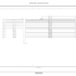 May include: A detailed technical diagram labeled "Electrical systems - Harnesses and connectors." The diagram features numerous lines, labels, and connectors, likely representing an electrical circuit or system. The image is in black and white.