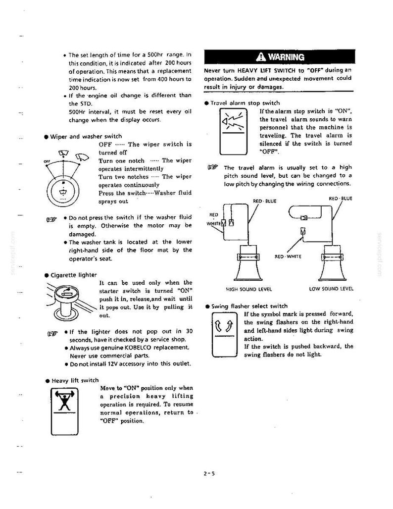 Kobelco Sk300 Iii, SK300LC III Hydraulic Excavator Operator Owners Operation Manual | Instant PDF Download image 5