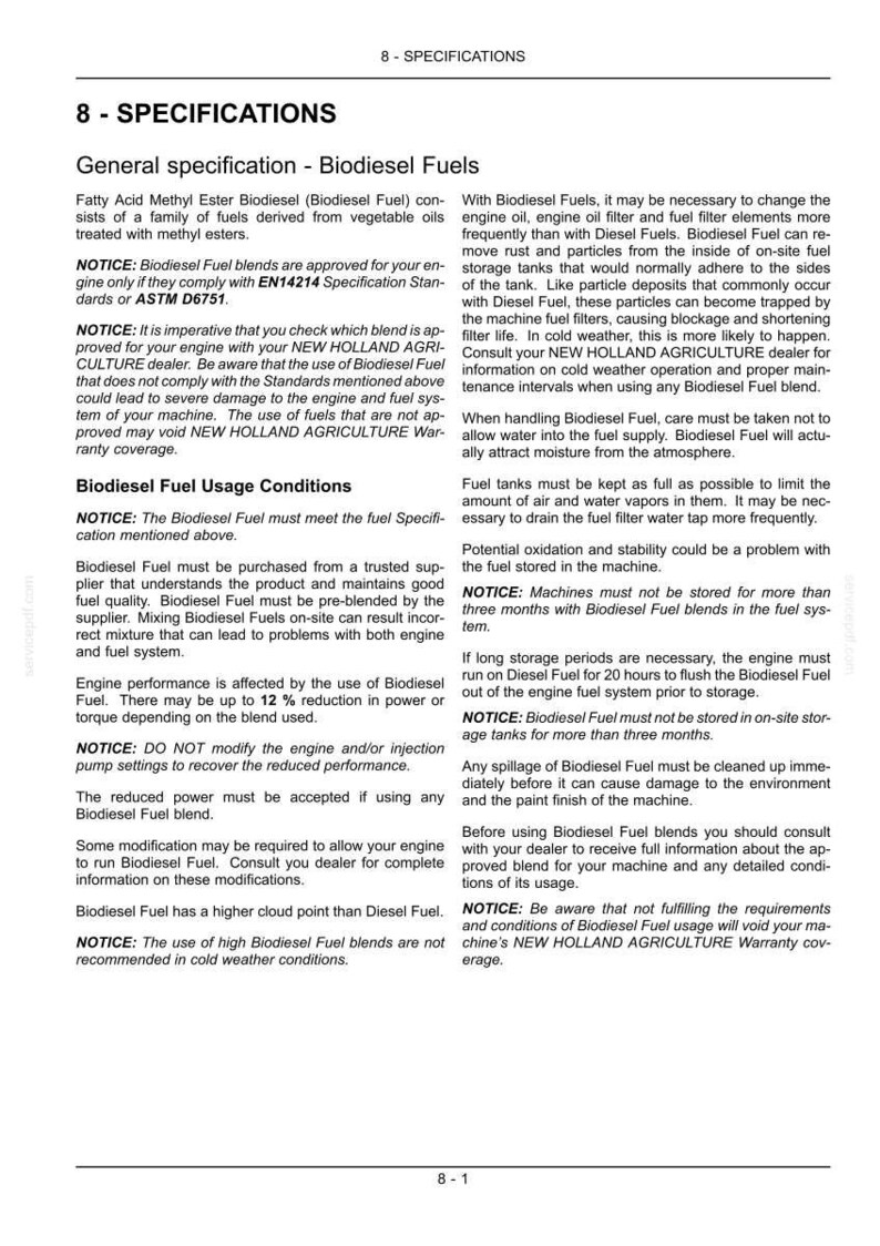 New Holland Ts6020, TS6030, TS6030HC traktorförarmanual | Omedelbar PDF-nedladdning bild 10
