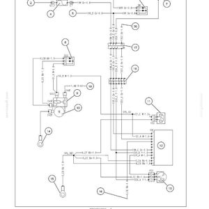 K&ouml;nnte beinhalten: Technisches Diagramm eines elektrischen Systems, betitelt "Elektrische Systeme - Lenkungsregelsystem". Das Diagramm zeigt verschiedene Komponenten, Linien und Beschriftungen, mit Fokus auf dem Lenkmechanismus. Es ist eine technische Illustration.