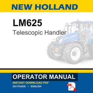 New Holland LM625 Telescopic Handler Operator Owners Operation Manual | Instant PDF Download image 1