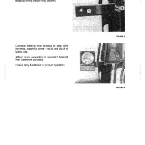 May include: A page from a manual titled "SECTION 11 - ACCESSORIES" with instructions for securing a lamp bracket. The image includes diagrams of the bracket and wiring connections, with text instructions and figures.