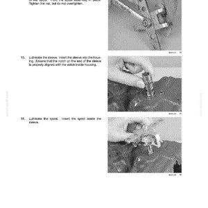 May include: A page from a manual with instructions for a power train transmission. The text includes steps for assembling parts, with accompanying images showing tools and components. The images are in black and white.