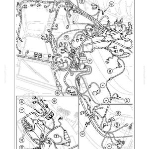 May include: Diagram of an electrical system, featuring a complex network of wires, connectors, and components. The image includes detailed illustrations of wiring harnesses, labeled with numbers and symbols. The diagram is from a technical manual, with the title "SECTION 55 - ELECTRICAL SYSTEMS - CHAPTER 8".