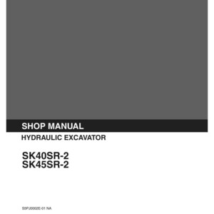 Kobelco SK40SR-2 SK45SR-2 Hydraulic Excavator Service Repair Workshop Manual | Instant PDF Download image 3