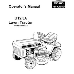 Ford LT12.5A Lawn Tractor Operator Owners Operation Manual | Instant PDF Download image 3