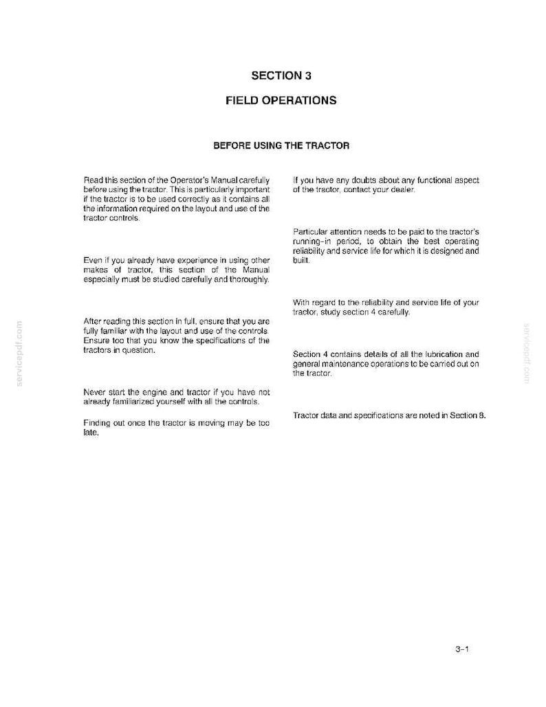 New Holland Td5010, Td5020, Td5030, TD5040, TD5050 Tractor Operator Owners Operation Manual | Instant PDF Download image 6
