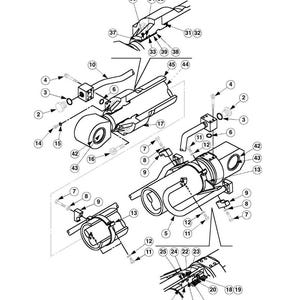 May include: A detailed engineering diagram of a dipper cylinder, labelled "Dipper cylinder description." The black and white illustration shows various mechanical components, including cylinders, bolts, and brackets, with numbered callouts for each part. The diagram includes the text "Cre 9-40940GB" and "Issued 05-02".